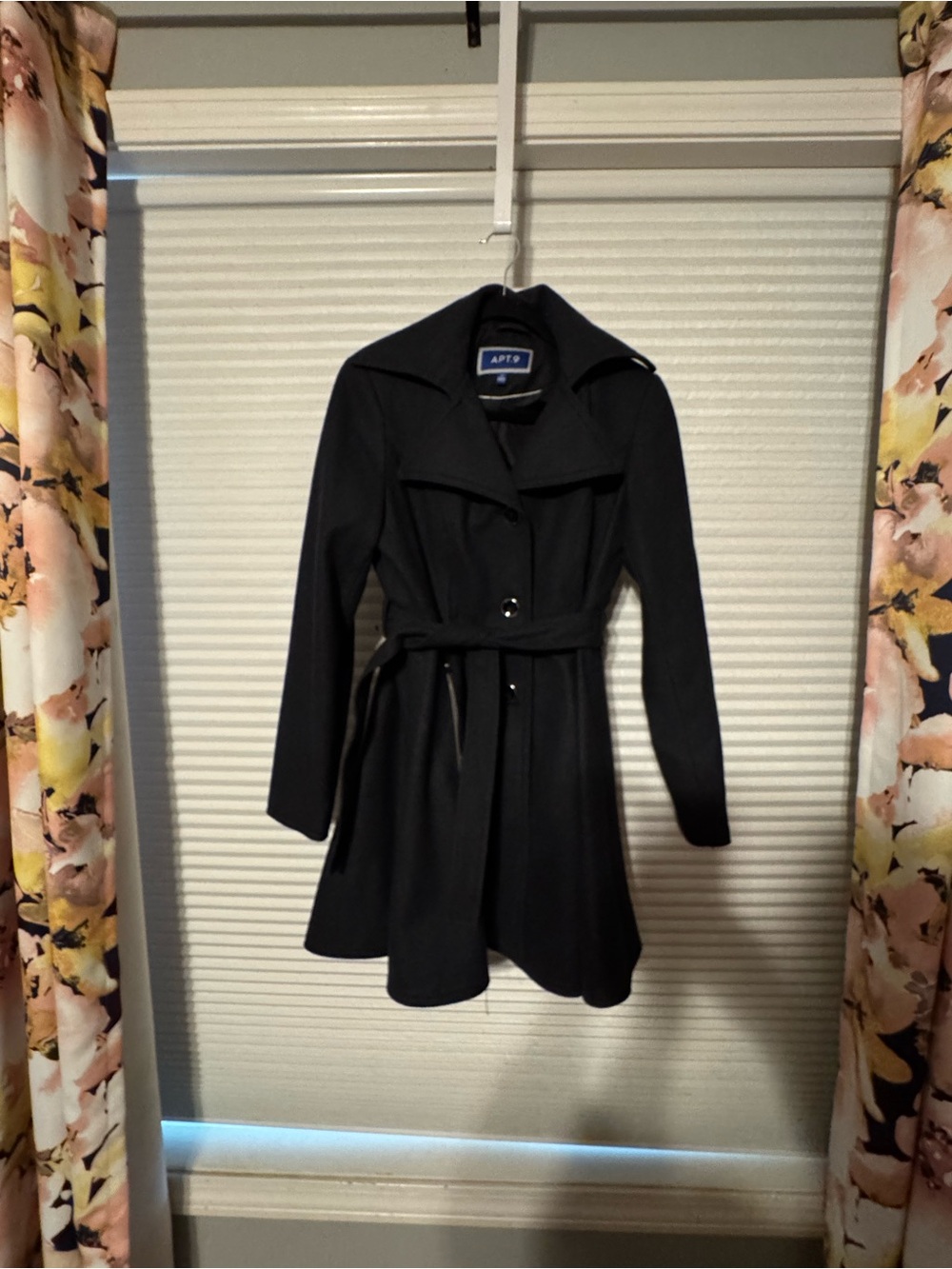 Gray Belted Skirt Wool Blend Jacket